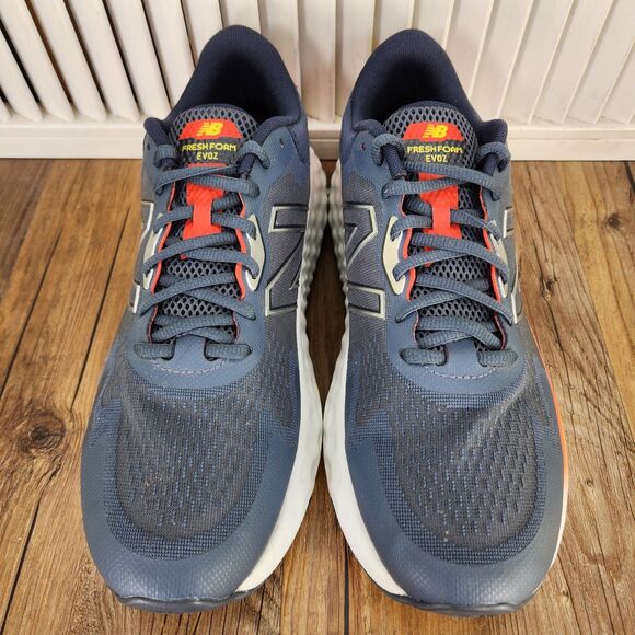 New Balance Fresh Foam EVOZ Mens 10 D Navy Orange Running Sneakers Shoes MEVOZLR main image 7